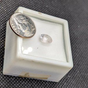 1ct morganite faceted round oval stone